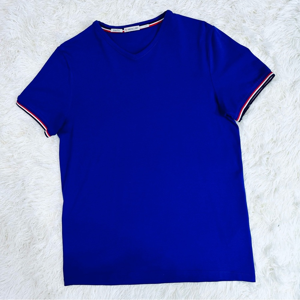 MONCLER royal blue maglia shirt